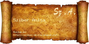 Sziber Anita névjegykártya